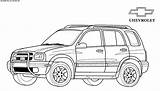 Chevrolet Coloring 4x4 Transport Usa Road Off Pages Cars Ford Suzuki Bronco sketch template
