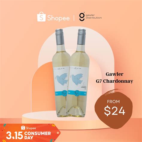 gawler  chardonnay australian white wine ml  bottles shopee singapore