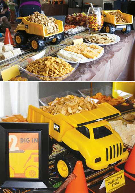 kids party hub construction  boys birthday party ideas