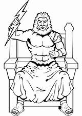 Coloring Zeus Pages Greek Thunderbolt Printable God Template Categories sketch template