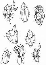 Tattoo Crystals Doodles Aesthetics Cristais Wonder Doodle sketch template