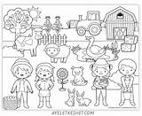 Farm Coloring Pages Kids Cute Printable Life Pdf Ayelet Keshet Animals Fun Ayeletkeshet sketch template