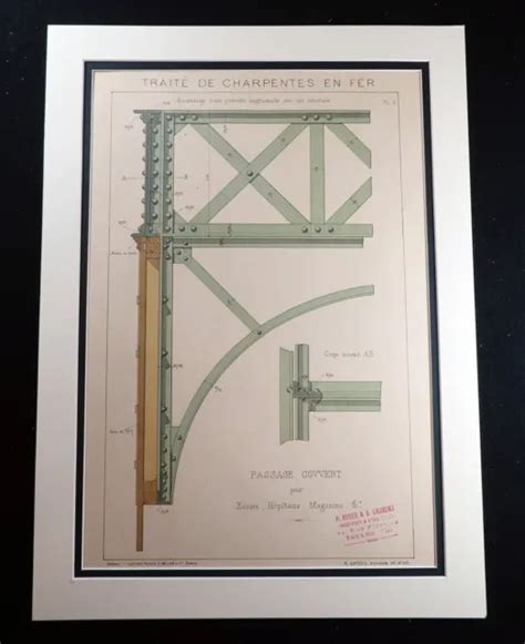 vintage french industrial engineering diagram jacout breton blueprint  picclick uk