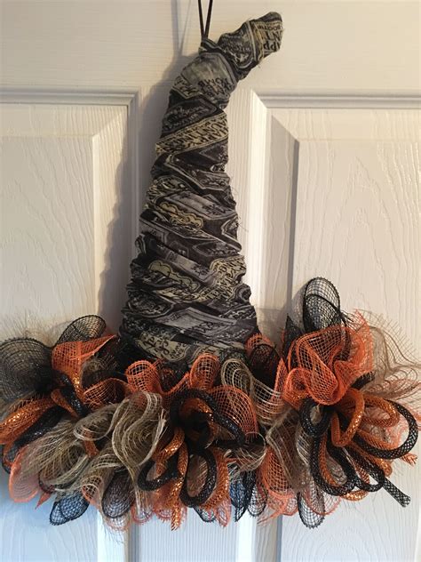 deco mesh witch hat holiday wreaths wreath crafts