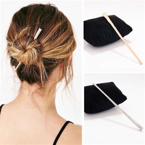 Simple Women Lady Metal Hair Stick Hair Chopsticks Hairpin Pin