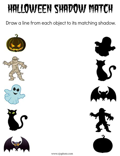 printable shadow matching worksheets  printable templates