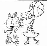 Coloring Pages Basketball Angelica Rugrats Jr Nick Printable Color Jersey Drawing Clipart Book Tommy Print Getdrawings Getcolorings Groot Popular sketch template