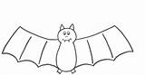 Coloring Bat Halloween Pages Clipart Printable Template Bats Drawing Print Kids Book Easy Preschool Color Cartoon Clip Children Animated Five sketch template