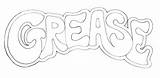 Grease Musical Bookmarks sketch template