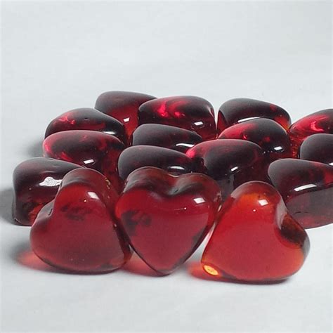red glass hearts valentines day holiday crafts