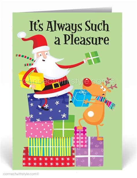 humorous holiday santa card business greeting cards humorous