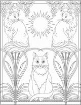 Coloring Doverpublications Cat sketch template