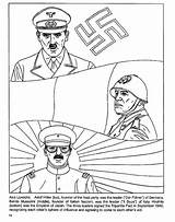 Hitler Colorare Disegno Mussolini Hirohito sketch template