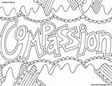 Coloring Pages Compassion Word Words Printable Kids Adult Therapeutic Doodle Quotes Language Arts Sheets Color Therapy Print Inspiring Quote Alley sketch template