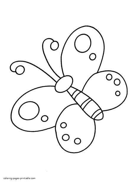 simple butterfly coloring pages  preschoolers coloring pages