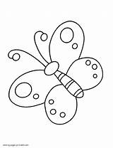 Butterfly Coloring Pages Simple Butterflies Preschoolers Printable Easy Drawing Colouring Cartoon Print Preschool Kids Flowers Color Sheets Worksheets Insect School sketch template