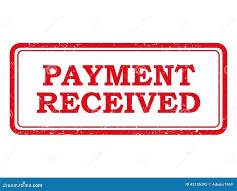 red payment received stamp  sticker stock vector illustration