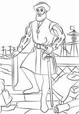 Magellan Ferdinand Coloring Pages Printable Kids Samuel Portugal sketch template