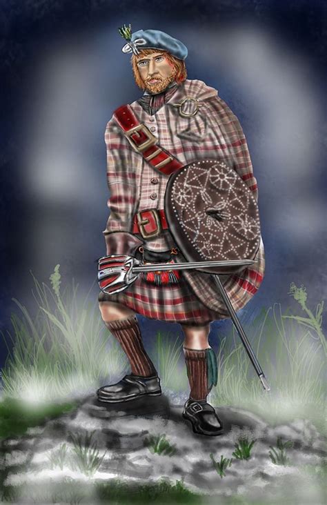 jacobite highlander warrior circa     scottish rebellion   united