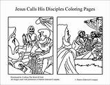 Jesus Disciples Coloring Calls Pages His Washing Feet Apostles Bible School Sunday Preschool Crafts Stories Peter Kids Disciple God Word sketch template