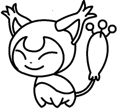 lovely skitty pokemon coloring page printable coloring page  kids