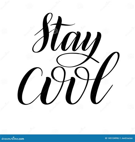 stay cool calligraphic cursive stock vector illustration