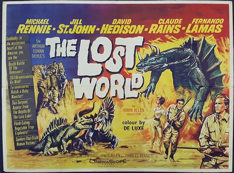 lost world  original vintage uk quad film  poster