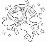 Unicorno Arcobaleno sketch template