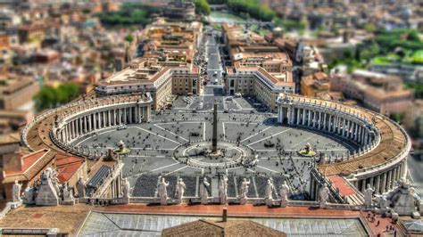 aerial photo  st peters square italy rome vatican city hd