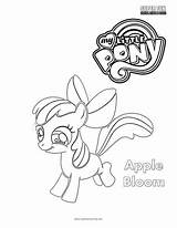 Bloom Coloring Apple Pony Little sketch template