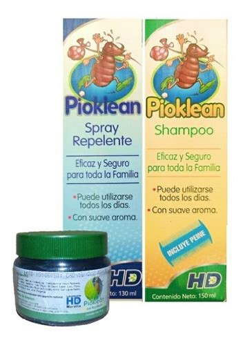 pioklean kit de tratamiento para piojos shampoo spray gel mercadolibre
