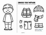 Winter Clothes Dress Preschool Boy Girl Activities Cut Color Paste Kids Boys Worksheets Summer Teachers Teacher Printable Templates Doll Kidsparkz sketch template