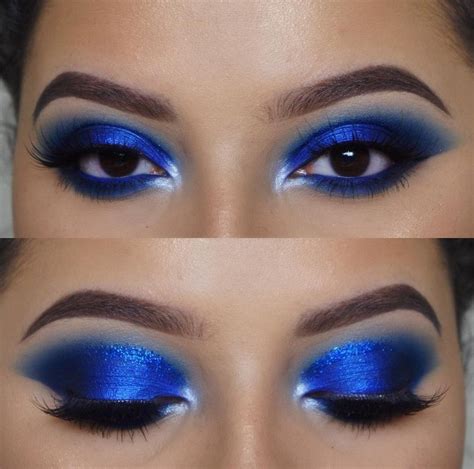 electric blue glitter eye makeup glittermaquillaje