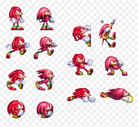 sonic mania knuckles sprites hd png  vhv