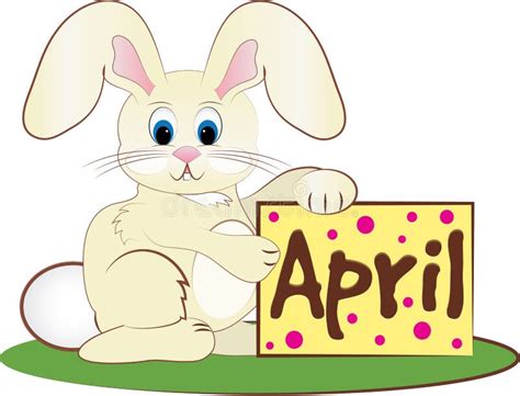 april bunny stock vector image  calendar easter month