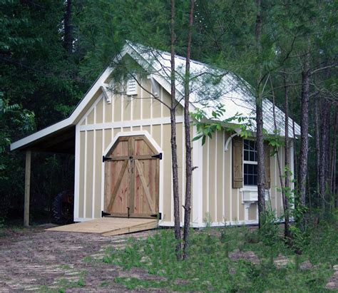 korbin barn style shed plan   house plans