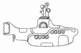 Submarine Yellow Coloring sketch template