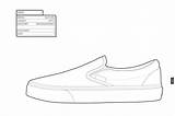 Shoe Vans Coloring Template Drawings sketch template