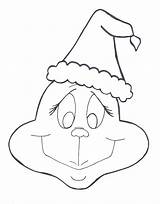 Coloring Grinch Christmas Pages Scary So Template Printable Face Santa sketch template
