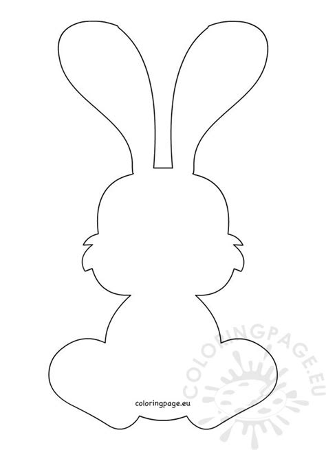 bunny outline bunny rabbit outline coloring page jpg clipartix
