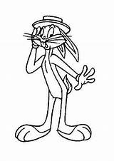 Bunny Bugs Coloring Pages Cartoon Animated sketch template