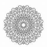 Mandala Pattern Coloring Circle Book Lace Ornamental Round Ornament Vector Stock Filigree Preview sketch template