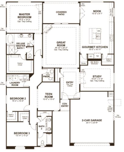 richmond american homes  floor plans homeplanone