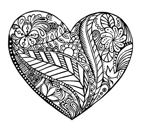 heart coloring pages  printable