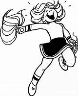 Coloring Pages Cheerleader Cheerleading Color Printable Sheets Sports Kids Print Drawing Sheet Football Book Kid Site Sport Clipartmag Cute Choose sketch template