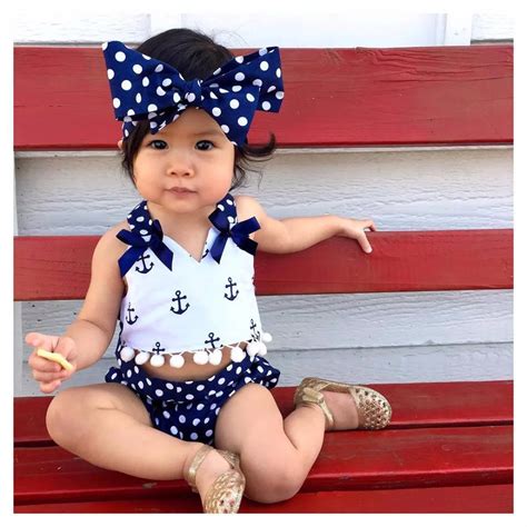 buy summer baby girl clothes newborn baby clothes set pcs fashion navy boat