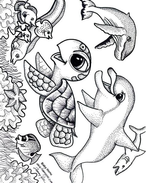 baby sea animals coloring pages animal big