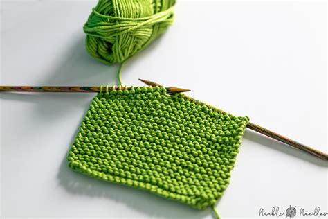 knit  garter stitch step  step tutorial  beginners
