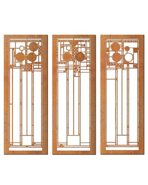 Frank Lloyd Wright Coonley Set Of Three Wall Panels Cherry