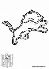 Coloring Lions Detroit Pages Nfl Mascots Logo Falcons Atlanta sketch template
